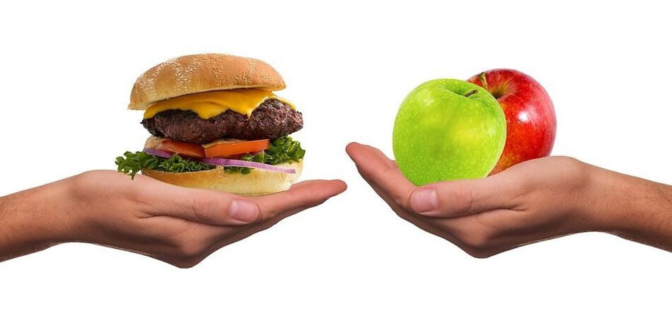الاختيار بين الغذاء الصحي وغير الصحي